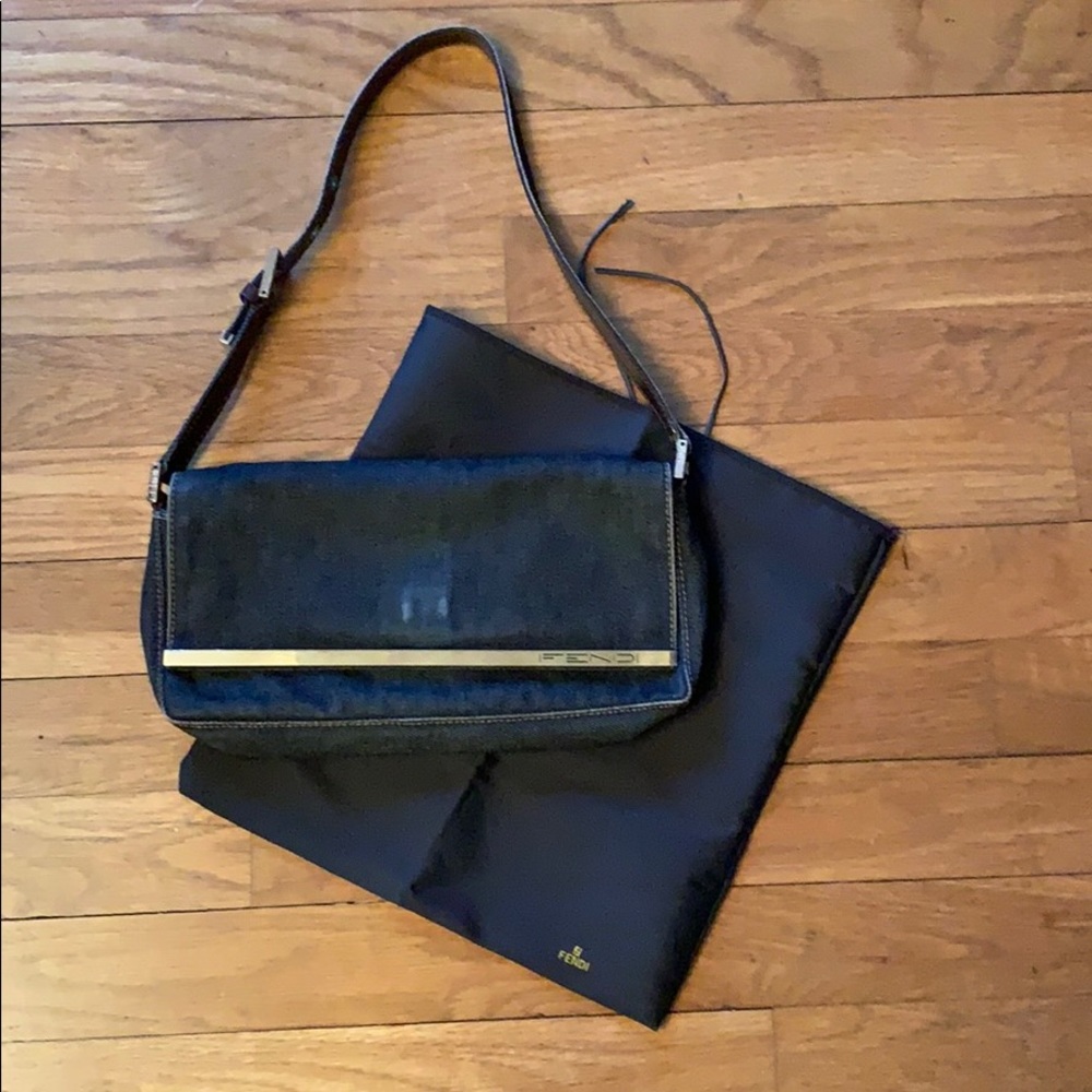 Authentic Fendi Denim Baguette